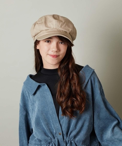 a.v.v（アーヴェヴェ）の「[KIDS]キャスケット（キャスケット・キッズ・ブラック/ベージュ・ONESIZE）」の8枚目の写真