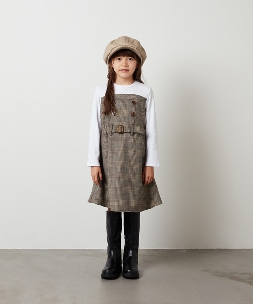 a.v.v（アーヴェヴェ）の「[KIDS]キャスケット（キャスケット・キッズ・ブラック/ベージュ・ONESIZE）」の9枚目の写真