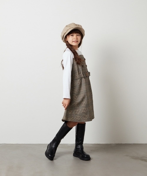 a.v.v（アーヴェヴェ）の「[KIDS]キャスケット（キャスケット・キッズ・ブラック/ベージュ・ONESIZE）」の11枚目の写真