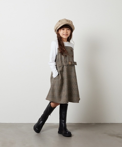 a.v.v（アーヴェヴェ）の「[KIDS]キャスケット（キャスケット・キッズ・ブラック/ベージュ・ONESIZE）」の12枚目の写真