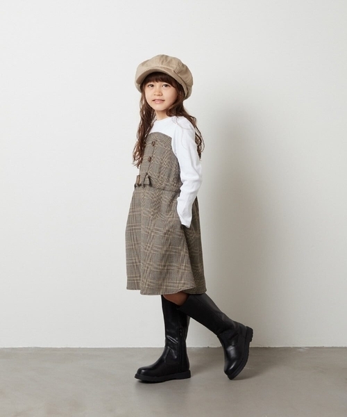 a.v.v（アーヴェヴェ）の「[KIDS]キャスケット（キャスケット・キッズ・ブラック/ベージュ・ONESIZE）」の13枚目の写真