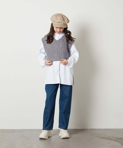 a.v.v（アーヴェヴェ）の「[KIDS]キャスケット（キャスケット・キッズ・ブラック/ベージュ・ONESIZE）」の20枚目の写真