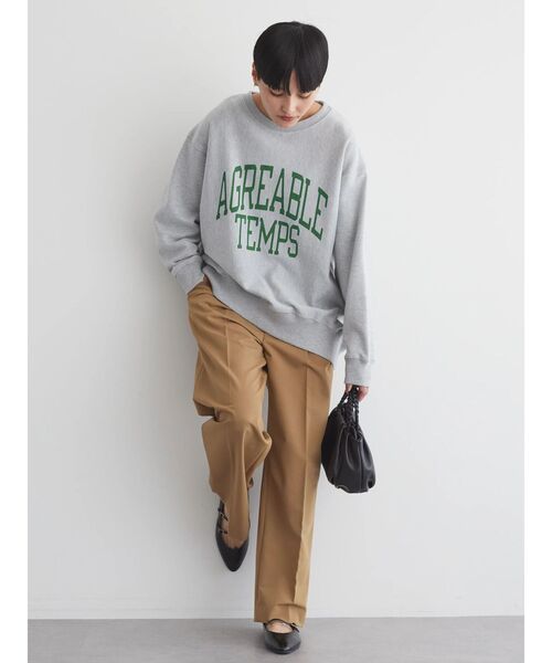 AMERICAN HOLIC（アメリカンホリック）の「ネップ裏毛ロゴスウェット（スウェット・レディース・チャコールグレー/ホワイト系その他/グレー系その他・M/L）」の15枚目の写真