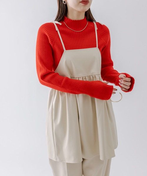 mline（エムライン）の「[mline]ショートプチハイニット（ニット/セーター・レディース・レッド/ブルー/ブラック/アイボリー/グリーン・FREE）」の11枚目の写真