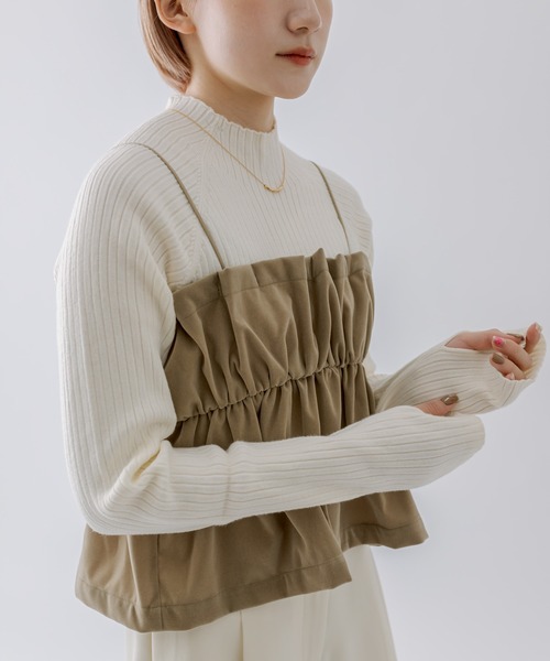 mline（エムライン）の「[mline]ショートプチハイニット（ニット/セーター・レディース・レッド/ブルー/ブラック/アイボリー/グリーン・FREE）」の22枚目の写真