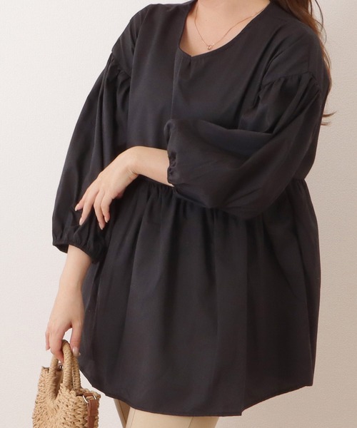Lace Ladies(レースレディース)の「バルーンスリーブギャザーフレアプルオーバー(シャツ/ブラウス・レディース・ホワイト/グレー/ブラック/グリーン・FREE)」の22枚目の写真