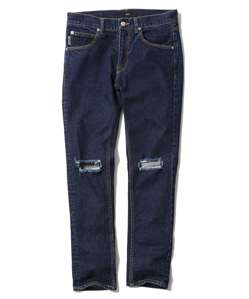 VAPORIZE(ヴェイパライズ)の「VAPORIZE / ダメージ スキニー デニムパンツ(デニムパンツ・メンズ・ブラック/インディゴブルー・31inch/29inch/28inch/30inch)」の1枚目の写真