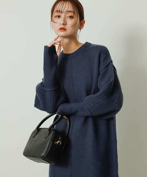 SENSE OF PLACE by URBAN RESEARCH(センスオブプレイスバイアーバンリサーチ)の「センターシームサムホールニットワンピース(ワンピース・レディース・グレー/アイボリー/ネイビー・ONE)」の14枚目の写真