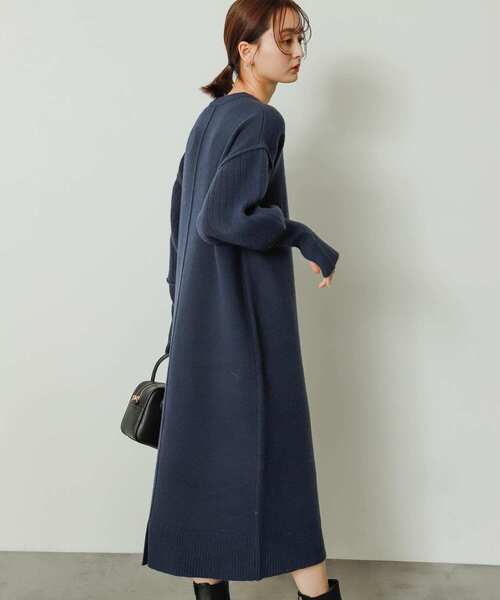 SENSE OF PLACE by URBAN RESEARCH(センスオブプレイスバイアーバンリサーチ)の「センターシームサムホールニットワンピース(ワンピース・レディース・グレー/アイボリー/ネイビー・ONE)」の15枚目の写真