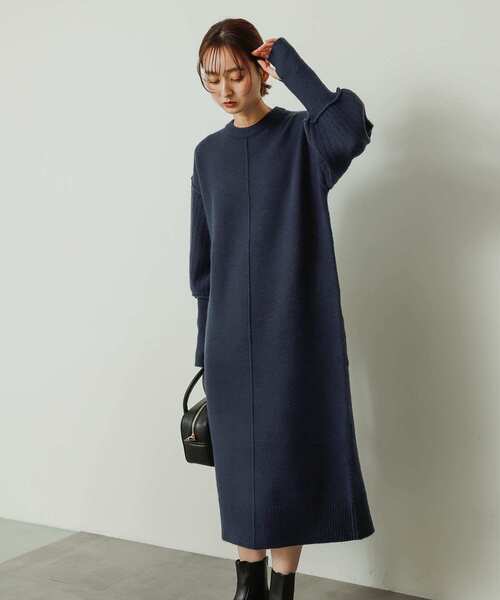 SENSE OF PLACE by URBAN RESEARCH(センスオブプレイスバイアーバンリサーチ)の「センターシームサムホールニットワンピース(ワンピース・レディース・グレー/アイボリー/ネイビー・ONE)」の16枚目の写真