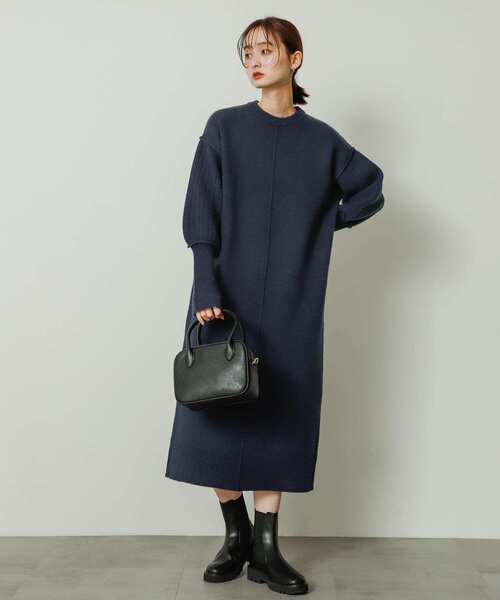 SENSE OF PLACE by URBAN RESEARCH(センスオブプレイスバイアーバンリサーチ)の「センターシームサムホールニットワンピース(ワンピース・レディース・グレー/アイボリー/ネイビー・ONE)」の18枚目の写真