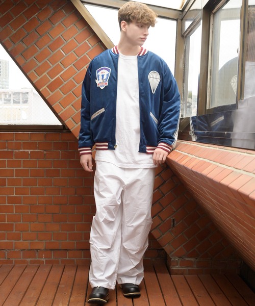 HOUSTON スカジャン ネイビー MEDIUM HOUSTON（ヒューストン）の「HOUSTON スカジャン（アラスカ1