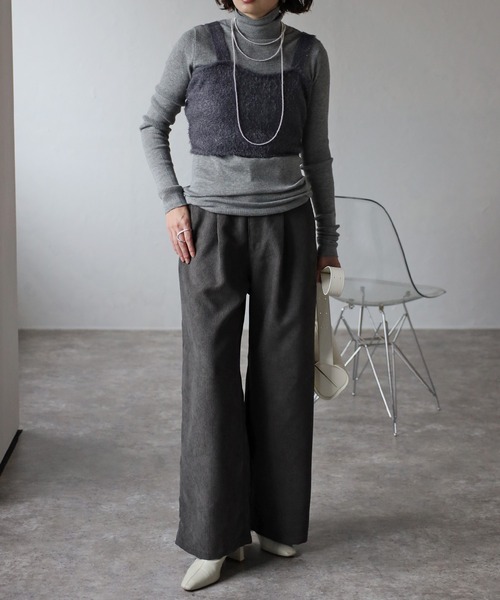 Bonjour Sagan（ボンジュールサガン）の「シャギービスチェ（キャミソール・レディース・チャコールグレー/ブラック・FREE）」の21枚目の写真