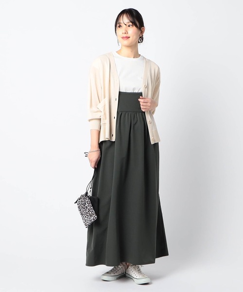 Grand PARK（グランドパーク）の「ワンポイント刺繍入り　ベーシックシアカーディガン（カーディガン/ボレロ・レディース・ライトグレー/ブラック/ベージュ・FREE）」の4枚目の写真