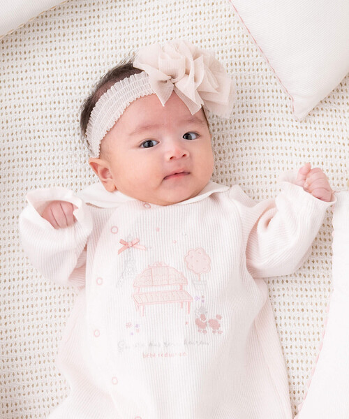 fillot de bebe reduction(フィヨデュベベルダクティオン)の「【日本製】ラメチュールヘアバンド(ヘアバンド・キッズ・パープル/ピンク/ホワイト・FREE)」の5枚目の写真