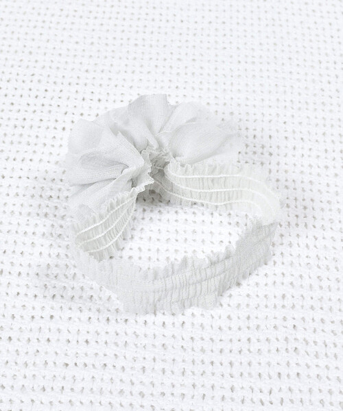 fillot de bebe reduction(フィヨデュベベルダクティオン)の「【日本製】ラメチュールヘアバンド(ヘアバンド・キッズ・パープル/ピンク/ホワイト・FREE)」の7枚目の写真