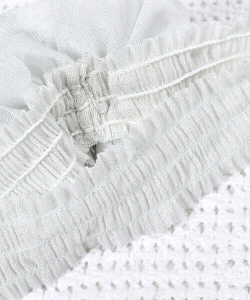 fillot de bebe reduction(フィヨデュベベルダクティオン)の「【日本製】ラメチュールヘアバンド(ヘアバンド・キッズ・パープル/ピンク/ホワイト・FREE)」の9枚目の写真