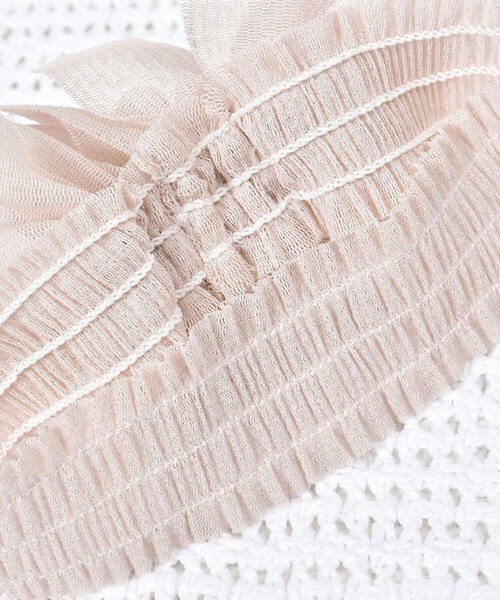 fillot de bebe reduction(フィヨデュベベルダクティオン)の「【日本製】ラメチュールヘアバンド(ヘアバンド・キッズ・パープル/ピンク/ホワイト・FREE)」の13枚目の写真