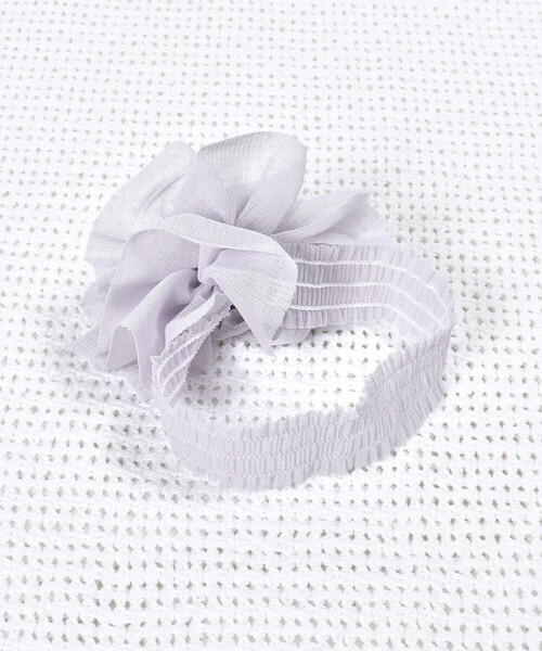 fillot de bebe reduction(フィヨデュベベルダクティオン)の「【日本製】ラメチュールヘアバンド(ヘアバンド・キッズ・パープル/ピンク/ホワイト・FREE)」の15枚目の写真