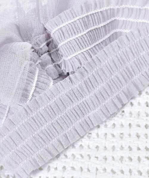 fillot de bebe reduction(フィヨデュベベルダクティオン)の「【日本製】ラメチュールヘアバンド(ヘアバンド・キッズ・パープル/ピンク/ホワイト・FREE)」の17枚目の写真