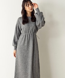 アルパカタッチウエストドロストワンピース