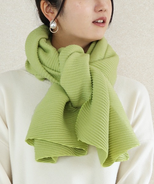 プリーツ大判ストールマフラー（マフラー）｜QUEENHEAD（クイーン