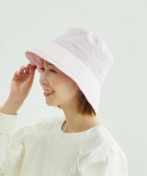 ROPE' PICNIC(ロペピクニック)の「ロゴ刺繍バケットハット/撥水加工(ハット・レディース・キナリ/ピンク系その他2/ブラック・FREE)」の3枚目の写真