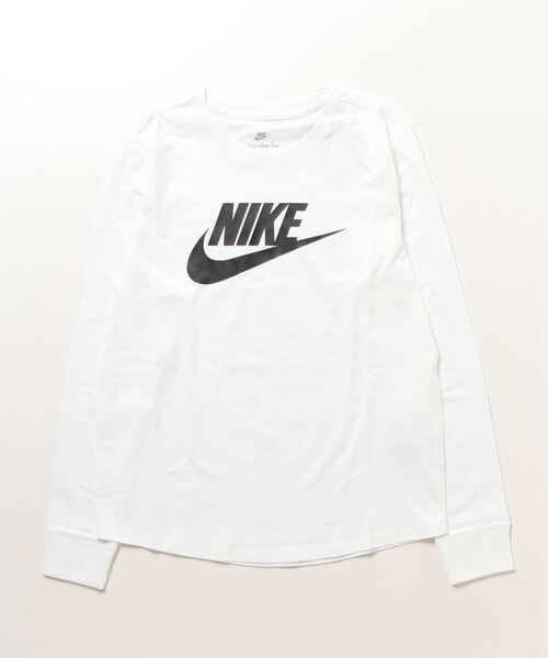 NIKE（ナイキ）の「ナイキ NIKE ナイキ NSW X エッセンシャル ICN F L/S Tシャツ（Tシャツ/カットソー・レディース・ホワイト/ブラック・L/M）」の4枚目の写真