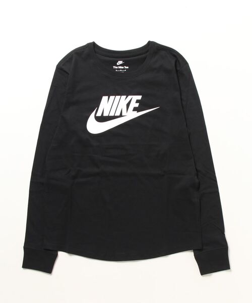 NIKE（ナイキ）の「ナイキ NIKE ナイキ NSW X エッセンシャル ICN F L/S Tシャツ（Tシャツ/カットソー・レディース・ホワイト/ブラック・L/M）」の3枚目の写真