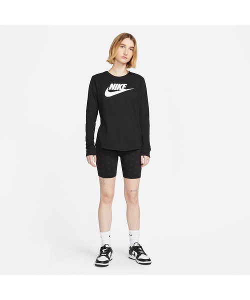NIKE（ナイキ）の「ナイキ NIKE ナイキ NSW X エッセンシャル ICN F L/S Tシャツ（Tシャツ/カットソー・レディース・ホワイト/ブラック・L/M）」の7枚目の写真