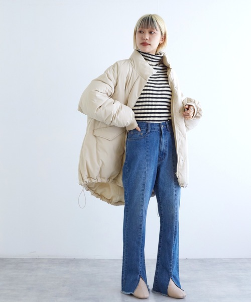 w closet(ダブルクローゼット)の「モンスターダウン(ダウンジャケット/コート・レディース・ブラック/オフホワイト・FREE)」の12枚目の写真