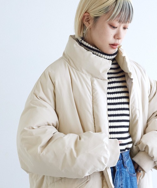 w closet(ダブルクローゼット)の「モンスターダウン(ダウンジャケット/コート・レディース・ブラック/オフホワイト・FREE)」の18枚目の写真