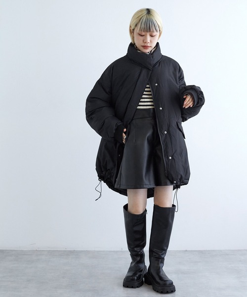 w closet(ダブルクローゼット)の「モンスターダウン(ダウンジャケット/コート・レディース・ブラック/オフホワイト・FREE)」の21枚目の写真