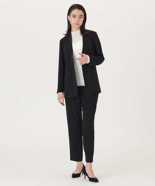 CAST:（キャストコロン）の「【着回し抜群】シアーニットタートル（ニット/セーター・レディース・グリーン/ブラック/オフホワイト・M）」の6枚目の写真