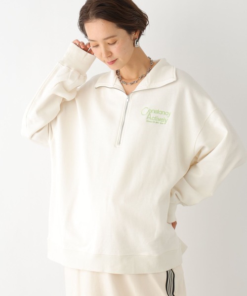 LEPSIM(レプシィム)の「【産前・産後対応】マタニティ/ハーフZIPロゴ裏毛プルオーバー 992058(マタニティウェア/グッズ・レディース・オフホワイト/ネイビー/アイボリー・FREE)」の18枚目の写真
