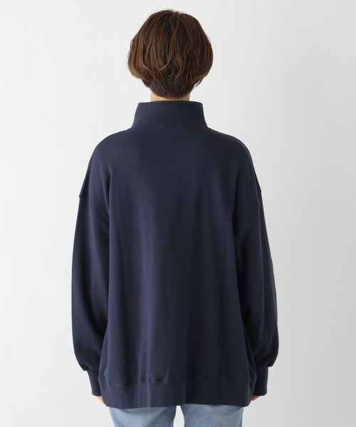 LEPSIM(レプシィム)の「【産前・産後対応】マタニティ/ハーフZIPロゴ裏毛プルオーバー 992058(マタニティウェア/グッズ・レディース・オフホワイト/ネイビー/アイボリー・FREE)」の17枚目の写真