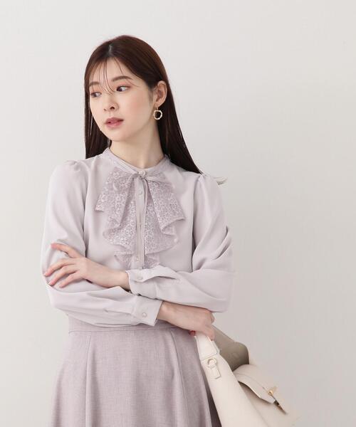 PROPORTION BODY DRESSING（プロポーションボディドレッシング）の「レースディティールブラウス / 1214110201（シャツ/ブラウス・レディース・グレー/ブルー/ホワイト系その他・SMALL/MEDIUM）」の10枚目の写真