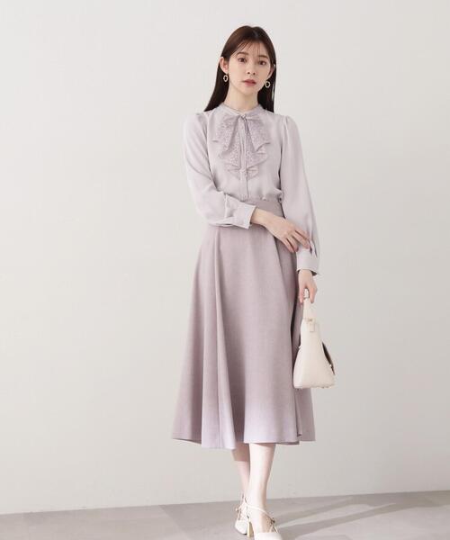 PROPORTION BODY DRESSING（プロポーションボディドレッシング）の「レースディティールブラウス / 1214110201（シャツ/ブラウス・レディース・グレー/ブルー/ホワイト系その他・SMALL/MEDIUM）」の14枚目の写真