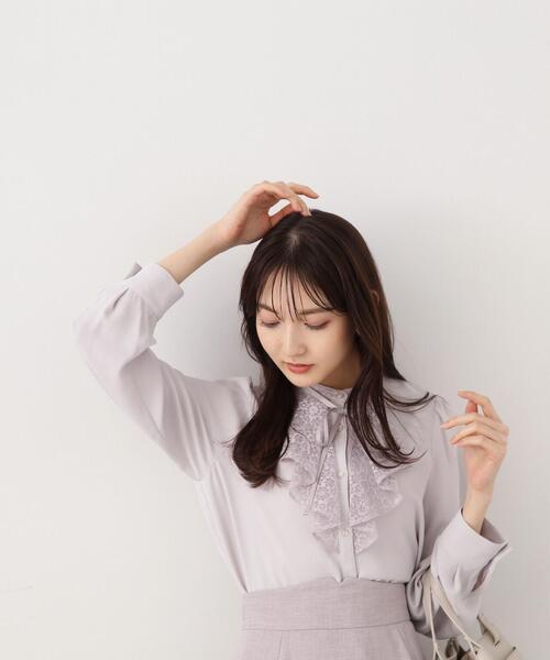 PROPORTION BODY DRESSING（プロポーションボディドレッシング）の「レースディティールブラウス / 1214110201（シャツ/ブラウス・レディース・グレー/ブルー/ホワイト系その他・SMALL/MEDIUM）」の16枚目の写真