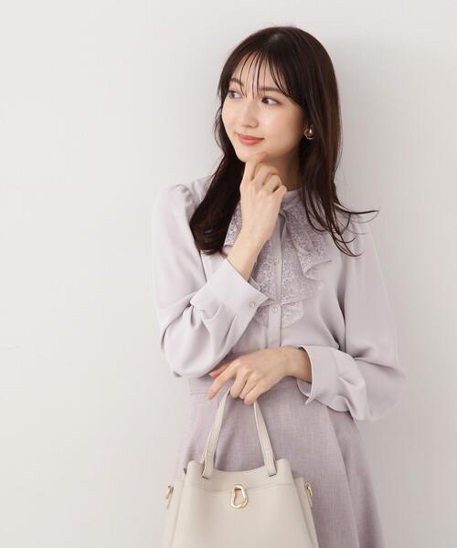 PROPORTION BODY DRESSING（プロポーションボディドレッシング）の「レースディティールブラウス / 1214110201（シャツ/ブラウス・レディース・グレー/ブルー/ホワイト系その他・SMALL/MEDIUM）」の18枚目の写真