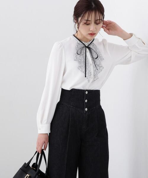 PROPORTION BODY DRESSING（プロポーションボディドレッシング）の「レースディティールブラウス / 1214110201（シャツ/ブラウス・レディース・グレー/ブルー/ホワイト系その他・SMALL/MEDIUM）」の21枚目の写真