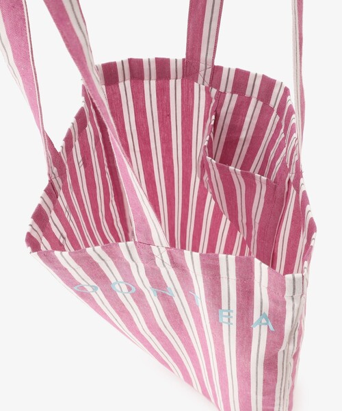 Afternoon Tea(アフタヌーンティー)の「ストライプトートバッグM(トートバッグ・レディース・ブルー/ピンク/グリーン/オレンジ・ONE SIZE)」の17枚目の写真