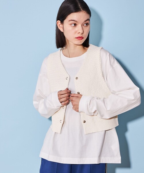CITEN シテン ベスト 2way ショートベスト タグ付き 新品 セール】＜CITEN＞パターンメッシュベスト（ベスト）｜CITEN