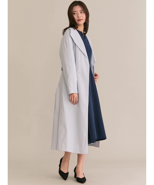 新品未使用品　タグ付き TONAL / トーナルウールリバービックカラーコート トーナル TONAL ウールパイピングノーカラーコート