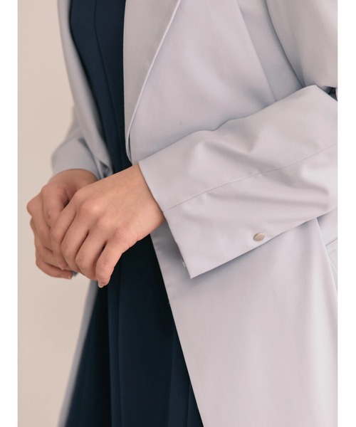 TONAL(トーナル)の「ビックラペル2WAYロングコート(ノーカラーコート・レディース・ベージュ/サックスブルー/モカ/ピンク・36/38)」の17枚目の写真