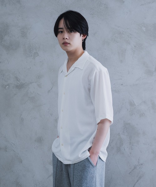 AROUND FLAVA（アラウンドフラバ）の「oversized heart sheer shirt / オーバーサイズ ハート シアーシャツ（シャツ/ブラウス・メンズ・ホワイト/ブラック・SMALL/MEDIUM/LARGE）」の7枚目の写真