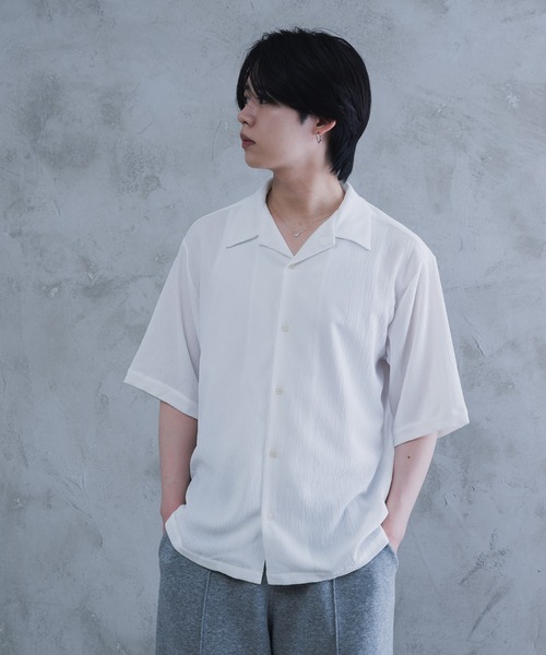 AROUND FLAVA（アラウンドフラバ）の「oversized heart sheer shirt / オーバーサイズ ハート シアーシャツ（シャツ/ブラウス・メンズ・ホワイト/ブラック・SMALL/MEDIUM/LARGE）」の8枚目の写真