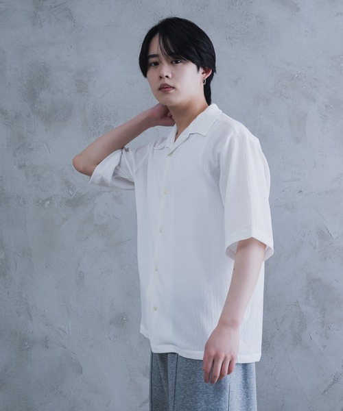 AROUND FLAVA（アラウンドフラバ）の「oversized heart sheer shirt / オーバーサイズ ハート シアーシャツ（シャツ/ブラウス・メンズ・ホワイト/ブラック・SMALL/MEDIUM/LARGE）」の10枚目の写真