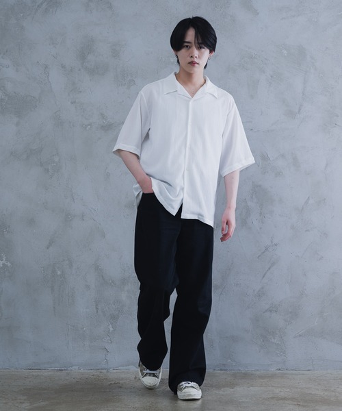 AROUND FLAVA（アラウンドフラバ）の「oversized heart sheer shirt / オーバーサイズ ハート シアーシャツ（シャツ/ブラウス・メンズ・ホワイト/ブラック・SMALL/MEDIUM/LARGE）」の17枚目の写真