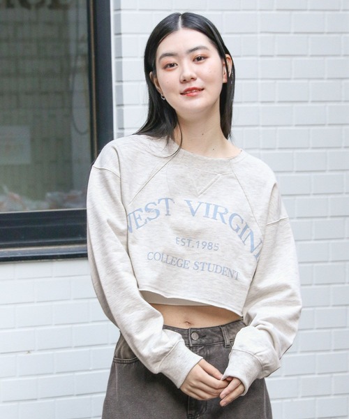 3.3 Field Trip (3.3フィールドトリップ)の「3.3 Field Trip/ロゴタンタケプルオーバー(ウラケ) 2107697(Tシャツ/カットソー・レディース・ライトグレー/グレー/ネイビー・FREE)」の7枚目の写真